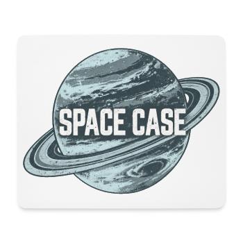 Space Case Planetenkreis Retro-Logo - Mousepad (Querformat) - Weiß - Vorne
