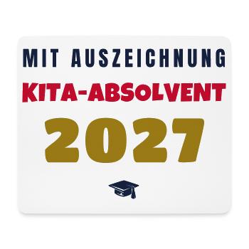 Kita Absolvent 2027 mit Auszeichnung Abschied - Mousepad (Querformat) - Weiß - Vorne