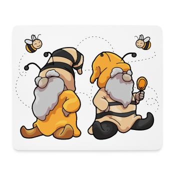 Bienen Humor Bee Happy - Mousepad (Querformat) - Weiß - Vorne