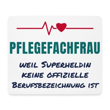 Pflegefachfrau – Superheldin Pflege Spruch - Mousepad (Querformat) - Weiß - Vorne