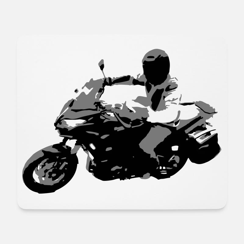 BikerSX1000SX2 - Mousepad (Querformat) - Weiß
