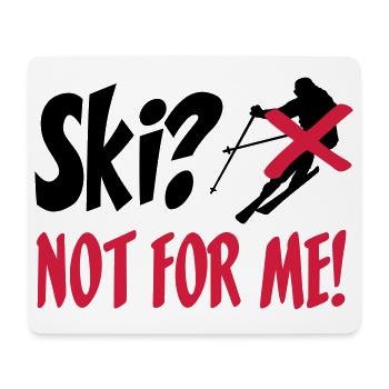 I hate Ski - Mousepad (Querformat) - Weiß - Vorne