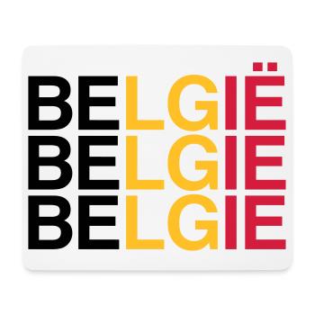 BELGIE Drapeau Belge - Belgique - Belgique 2024 - Tapis de souris (format paysage) - blanc - Devant