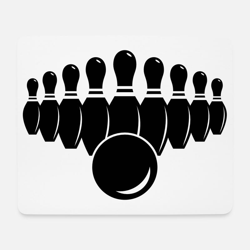 kegeln kegelclub - Mousepad (Querformat) - Weiß