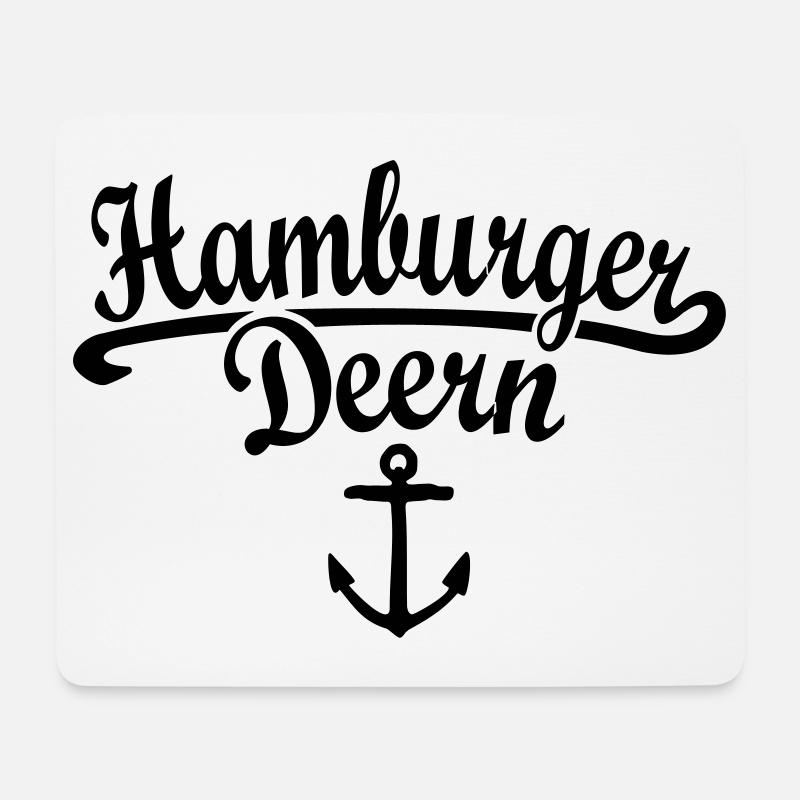 Hamburger Deern Klassik (Weiß) Hamburg - Mousepad (Querformat) - Weiß