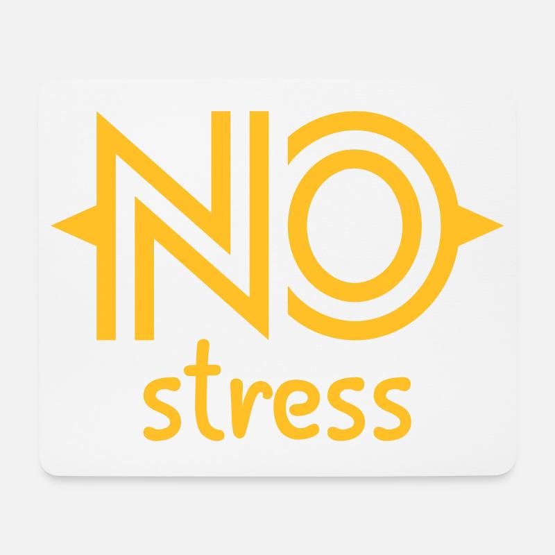 Kein Stress - Mousepad (Querformat) - Weiß
