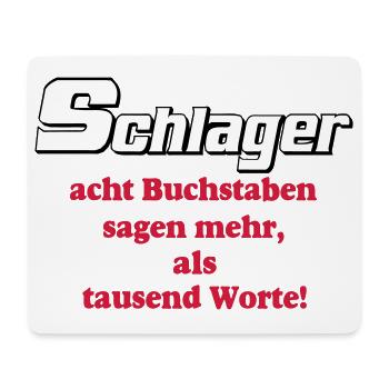 Schlager Party , Schlager Musik , Schlager Worte - Mousepad (Querformat) - Weiß - Vorne