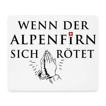 Wenn der Alpenfirn sich rötet... - Mousepad (Querformat) - Weiß - Vorne