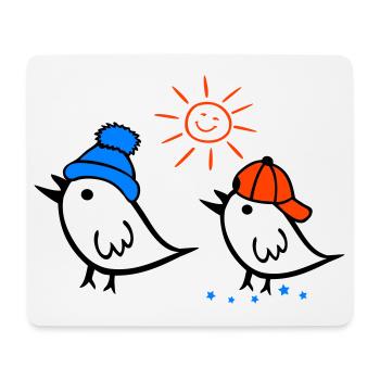 Sparrow, Sun, Spring - Mouse Pad (horizontal) - white - Front