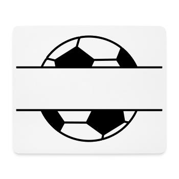 Fußball Namensschild mit Wunschname - Mousepad (Querformat) - Weiß - Vorne