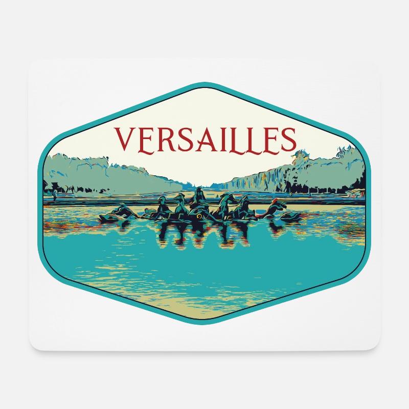 Schloss Versailles, der Wagen des Apollon, Frankreich - Mousepad (Querformat) - Weiß