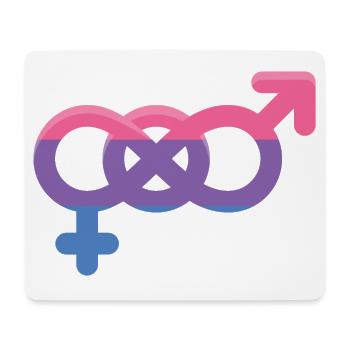 Mois de la fierté LGBTQ - Signe bisexuel - Tapis de souris (format paysage) - blanc - Devant
