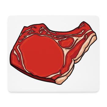 Steak Zeichnung - Mousepad (Querformat) - Weiß - Vorne