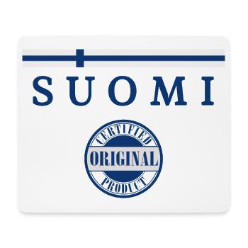Flag of Finland, Finnish pride - Mouse Pad (horizontal) - white - Front