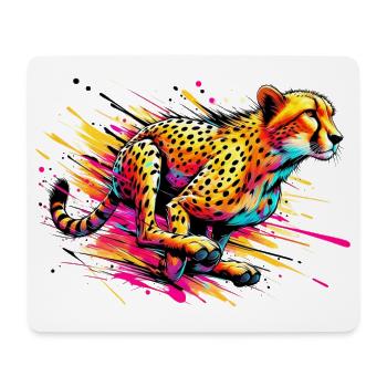 Guépard - Tapis de souris (format paysage) - blanc - Devant