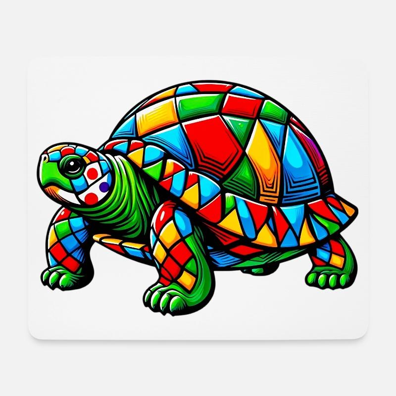 Harlekin-Schildkröte - Mousepad (Querformat) - Weiß