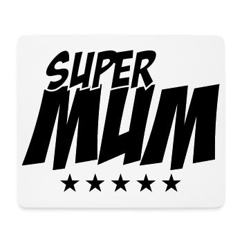 Super Maman - Fête des Mères - Tapis de souris (format paysage) - blanc - Devant