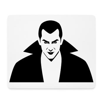 Vampir Illustration - Mousepad (Querformat) - Weiß - Vorne