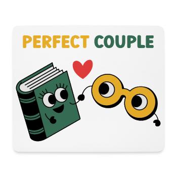 Perfect Couple: Cloud and Umbrella Fun - Mousepad (Querformat) - Weiß - Vorne