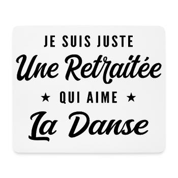 Retraitée Danseuse Humour Cadeau Retraite - Tapis de souris (format paysage) - blanc - Devant