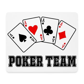 Poker Team - Mousepad (Querformat) - Weiß - Vorne