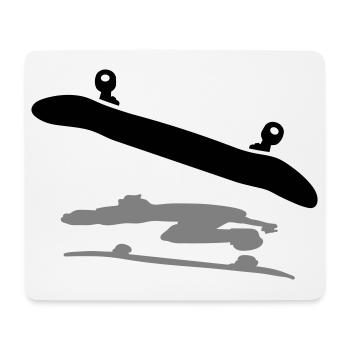 Skateboard - Tapis de souris (format paysage) - blanc - Devant