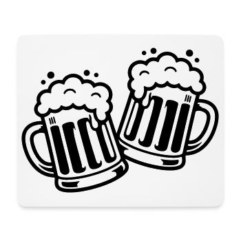 Bierkrug Prost Comic Bier - Mousepad (Querformat) - Weiß - Vorne