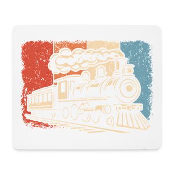 Locomotive à vapeur ferroviaire Locomotive modèle ferroviaire - Tapis de souris (format paysage) - blanc - Devant