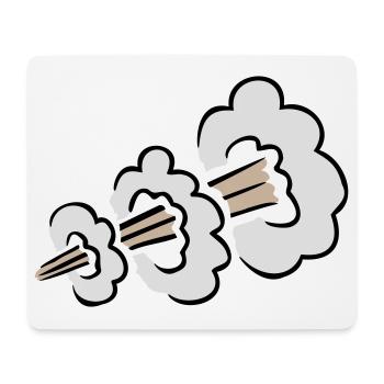 Explosion bruyante de pets Humour Toilet Nuage comique - Tapis de souris (format paysage) - blanc - Devant