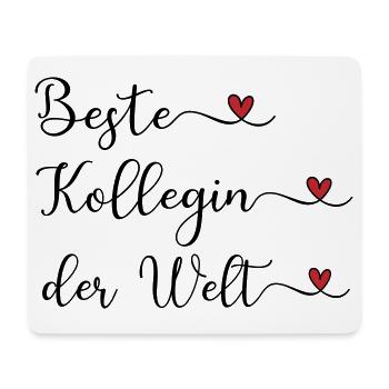 Beste Kollegin der Welt - Mousepad (Querformat) - Weiß - Vorne