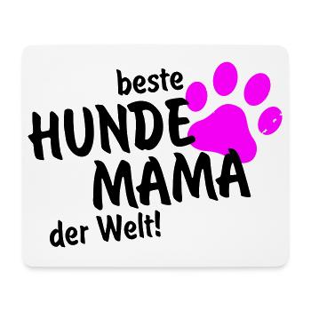 beste Hundemama der Welt - Mousepad (Querformat) - Weiß - Vorne