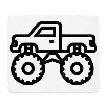 Monster truck - Mouse Pad (horizontal) - white - Front