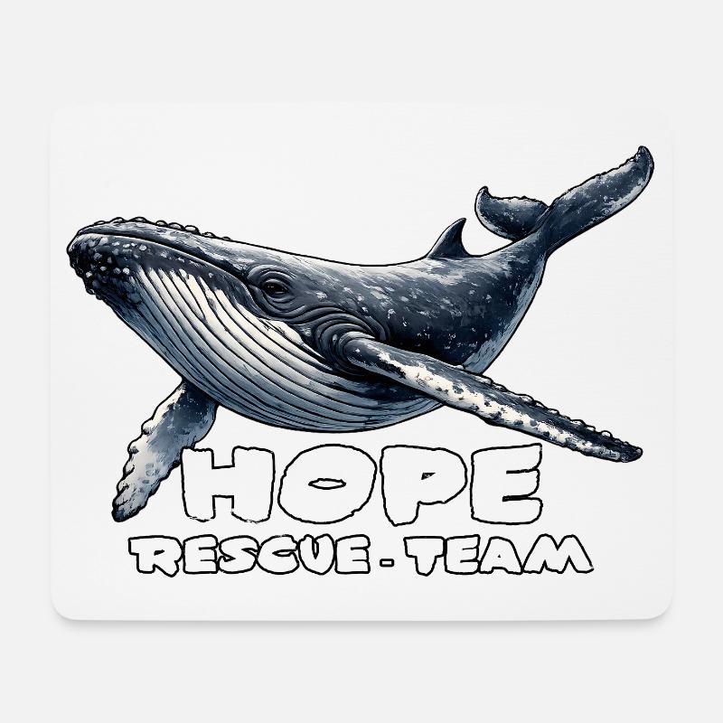 Hope Rettungsteam Wal Ostsee - Mousepad (Querformat) - Weiß