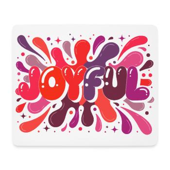 Joyful Splash Colorful Typography - Mouse Pad (horizontal) - white - Front
