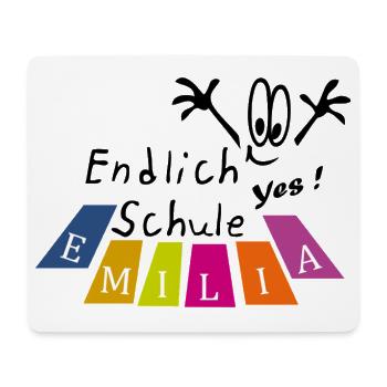 endlich Schule Emilia - Mousepad (Querformat) - Weiß - Vorne