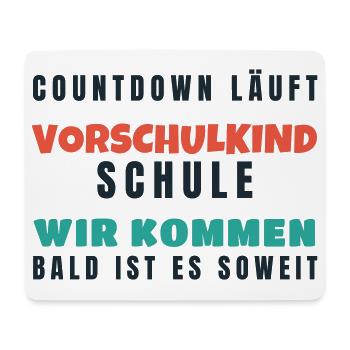Vorschulkind Countdown Schule wir kommen 2026 - Mousepad (Querformat) - Weiß - Vorne