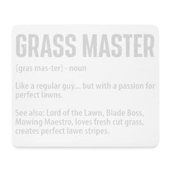 Definition von „Grass Master“ – Lustiger Rasenmäher-Papa - Mousepad (Querformat) - Weiß - Vorne