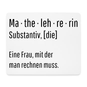 Mathelehrerin Substantiv Definition Mathe Geschenk - Mousepad (Querformat) - Weiß - Vorne
