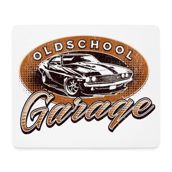 Oldschool Garage Muscle Car Oldtimer Geschenk    - Mousepad (Querformat) - Weiß - Vorne