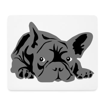 französische bulldogge 2 Farben - Mousepad (Querformat) - Weiß - Vorne