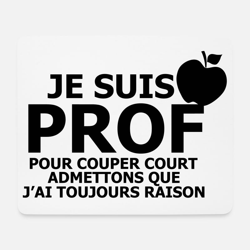 Je suis Prof - Tapis de souris (format paysage) - blanc