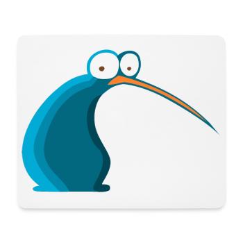 Oiseau Cartoon de Nouvelle-Zélande Kiwi - Tapis de souris (format paysage) - blanc - Devant