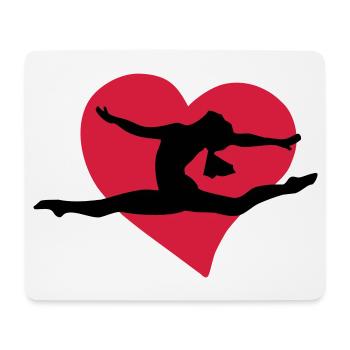 I love gymnastics - Ich liebe gymnastik - Mousepad (Querformat) - Weiß - Vorne