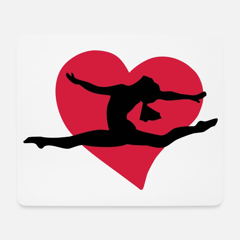I love gymnastics - Ich liebe gymnastik - Mousepad (Querformat) - Weiß