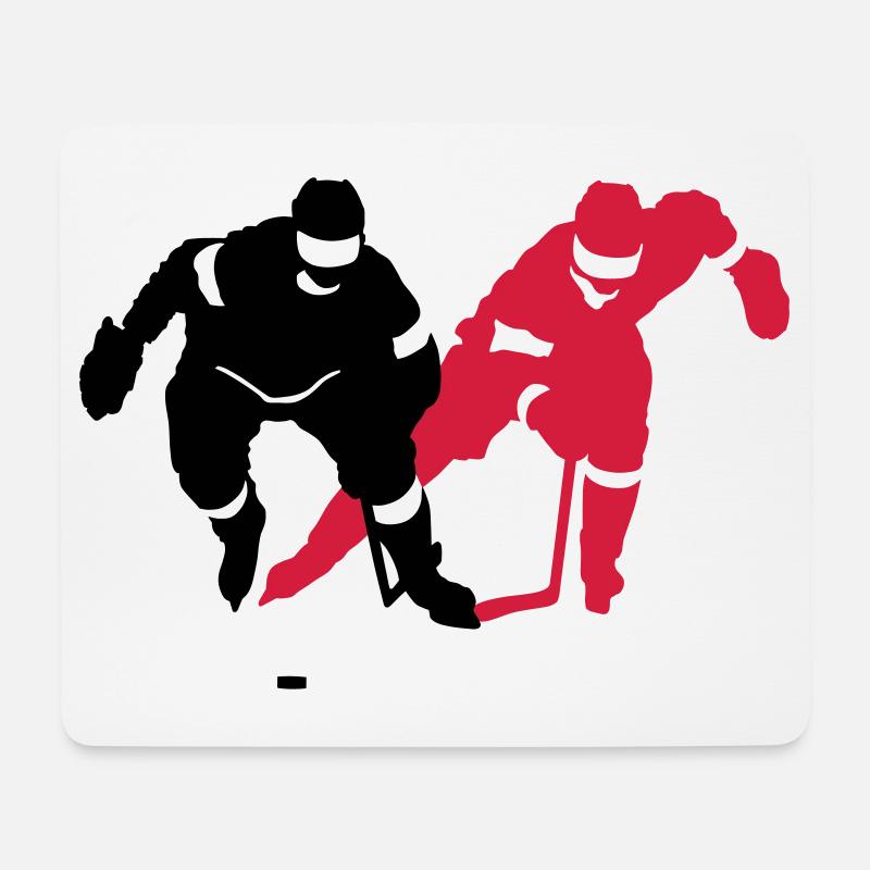 Eishockey - Mousepad (Querformat) - Weiß