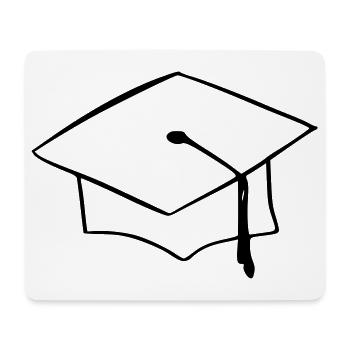 Graduation hat - Mouse Pad (horizontal) - white - Front