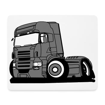 Truck lorry vehicle professional driver - Mouse Pad (horizontal) - white - Front