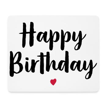 Happy birthday heart birthday gift - Mouse Pad (horizontal) - white - Front