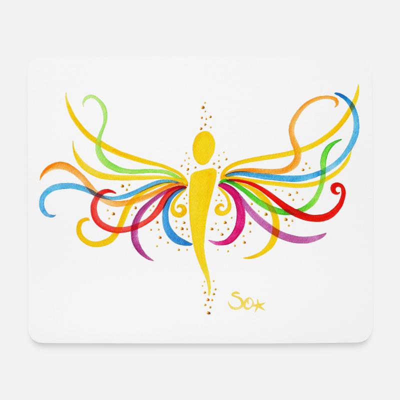 Regenbogen Engel - Sonja Ariel von Staden - Mousepad (Querformat) - Weiß
