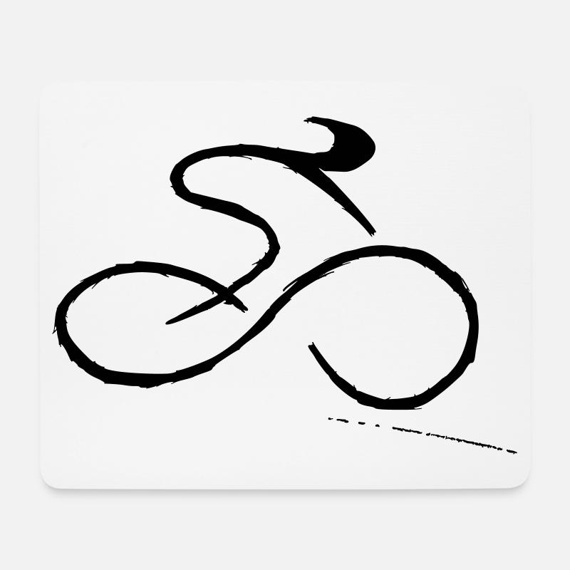 Cyclisme - Tapis de souris (format paysage) - blanc